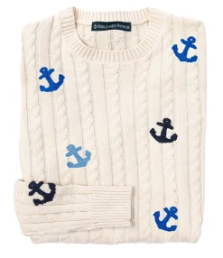 New Kiel James Patrick Anchors Away Cable Knit Sweater