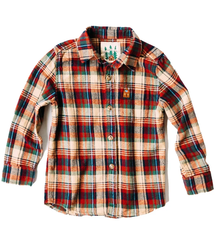 Online Kiel James Patrick Apple Cinnamon Kids Flannel Shirt