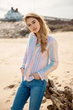 Clearance Kiel James Patrick Bahama Breeze Striped Oxford