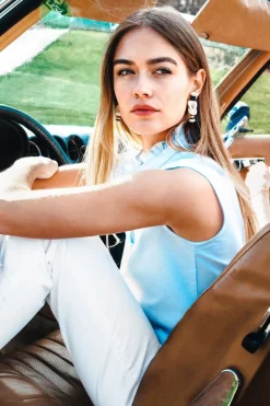 Hot Kiel James Patrick Blue Bay Ruffle Shirt