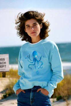 Discount Kiel James Patrick Cerulean Octopus Sweatshirt