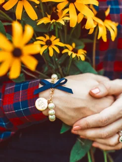 New Kiel James Patrick Classy Girls Wear Pearls Monogram Bracelet