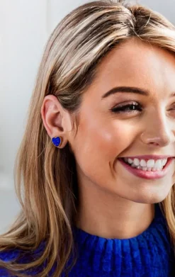 New Kiel James Patrick Heart Of The Sea Earrings - Cobalt