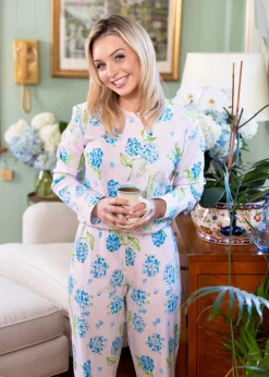Sale Kiel James Patrick Hydrangea Garden Long Sleeve Pajama Set