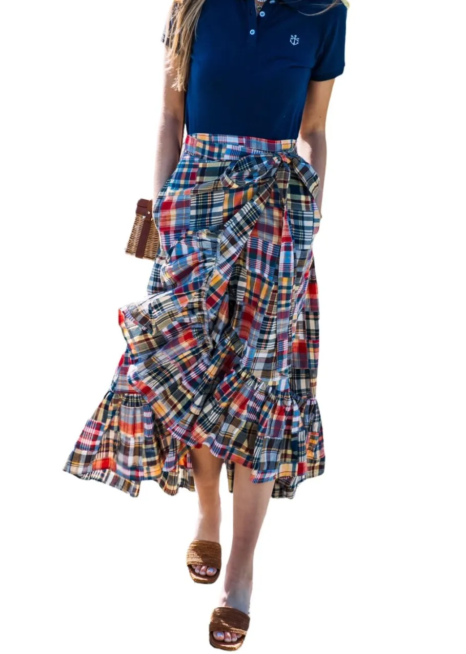 Outlet Kiel James Patrick Jacqueline Patchwork Madras Skirt