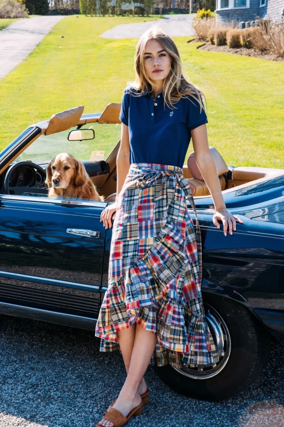 Outlet Kiel James Patrick Jacqueline Patchwork Madras Skirt