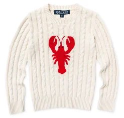 New Kiel James Patrick Lobster Cable Knit Kids Sweater