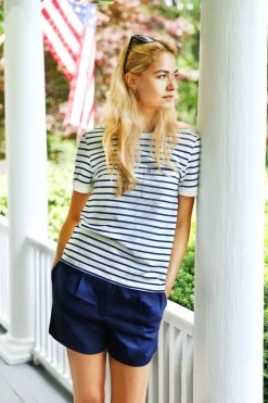 Sale Kiel James Patrick Newport Blues Linen Shorts