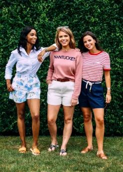 Sale Kiel James Patrick Newport Blues Linen Shorts