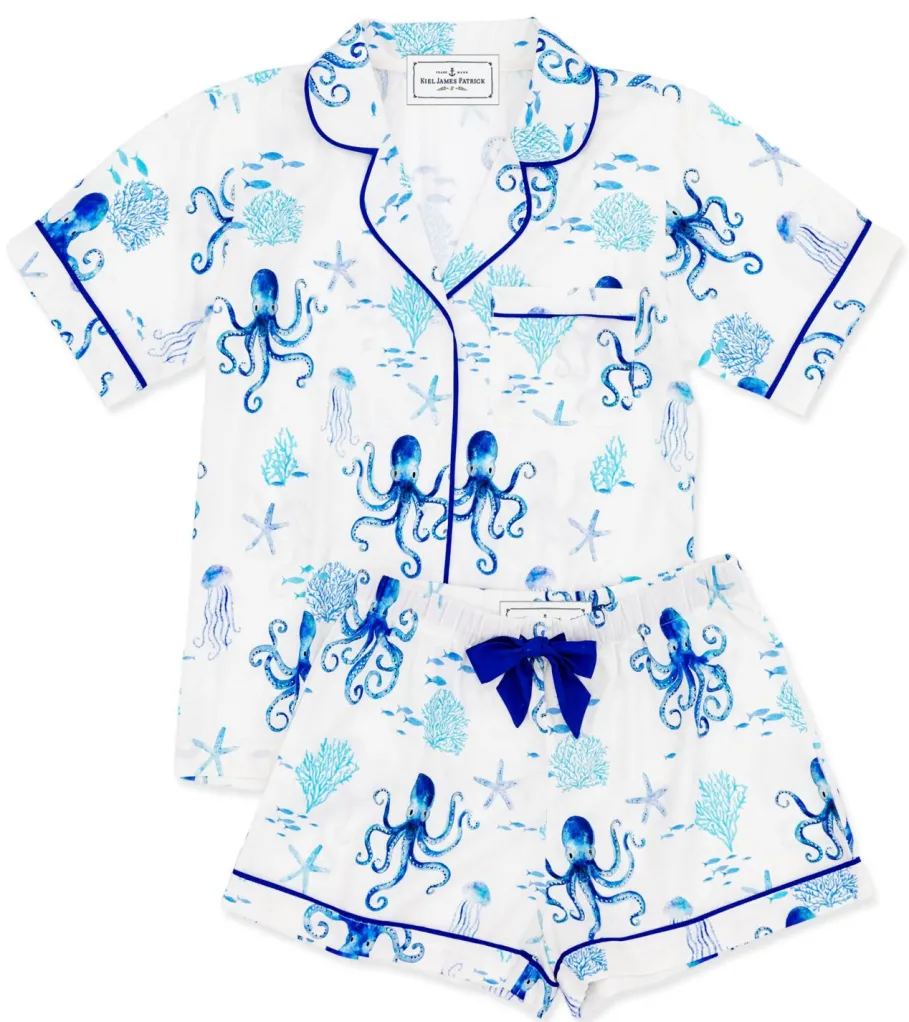 Online Kiel James Patrick Octopus Garden Drawstring Shorts Pajama Set