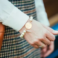 New Kiel James Patrick Pearl Monogram Bracelet