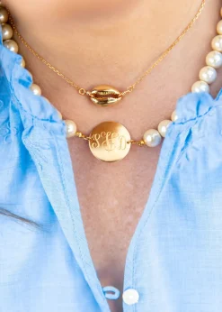 Kiel James Patrick Pearl Monogram Necklace