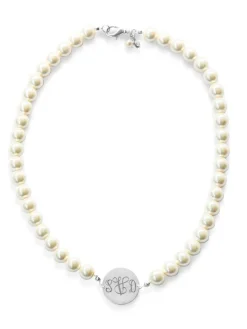 Kiel James Patrick Pearl Monogram Necklace