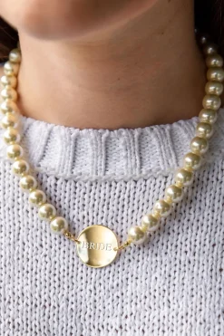 Online Kiel James Patrick Pearl Monogram Wedding Necklace