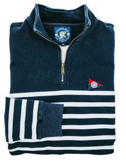 Online Kiel James Patrick The Mariner Striped Quarterzip